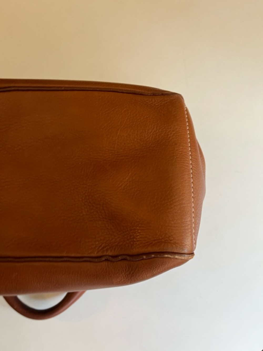 Celine Cognac Leather Handbag with Zip Center Compartment - Picture 8 of 10